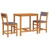 vidaXL Set mobilier de balcon cu perne, 3 piese, lemn masiv acacia