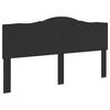vidaXL Cadru de pat cu headboard Negru 180 x 200 cm Lemn de pin masiv