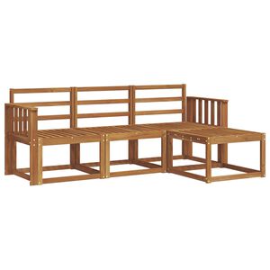 vidaXL Set de canapele de exterior 4 pcs natural