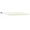 vidaXL Marchiză retractabilă manuală cu led-uri Crema și Alb 4 &times; 3 m