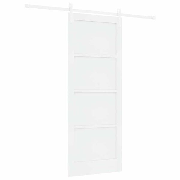 vidaXL Ușă glisantă Alb 83 x 211 cm Lemn de pin masiv