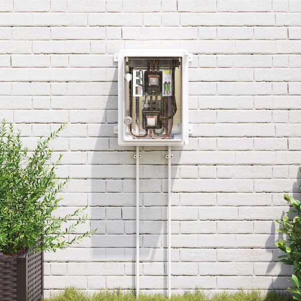 vidaXL Dulap de control Gri 30 x 19,5 x 40 cm Plastic ABS