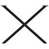 vidaXL Picioare de masă în formă de X, 2 buc., negru, 90x(72-73) cm, oțel