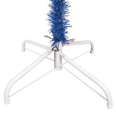 vidaXL Brad de Crăciun artificial subțire, albastru, 150 cm