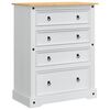 vidaXL Cufere de Depozitare cu sertar Corona Alb 92 x 48 x 114 cm