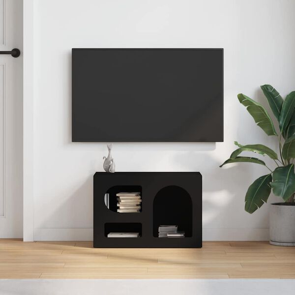 vidaXL Cabinet TV Negru 60 x 35 x 40 cm Lemn compozit