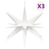 vidaXL Lumini de Crăciun cu LED-uri, 3 buc., alb, 57 cm, pliabil