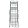 vidaXL Coșuri gabion arcuite, 10 buc., 300x30x60/80cm, fier galvanizat
