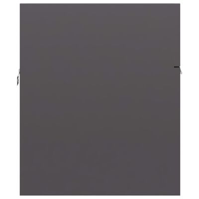 vidaXL Dulap de chiuvetă, gri extralucios, 90x38,5x46 cm, PAL