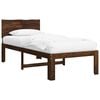 vidaXL Cadru de pat single cu tablie ROSTOCK Maro &icirc;nchis 90 x 190 cm