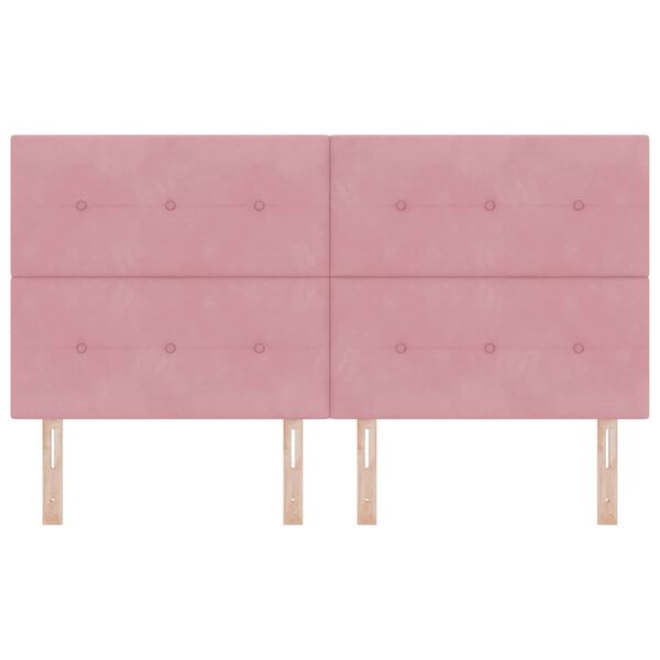 vidaXL Tăblie cap Roz 180 cm Catifea