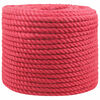vidaXL Fr&acirc;nghie din Jute 10 mm Roșu 100% jute Tossa