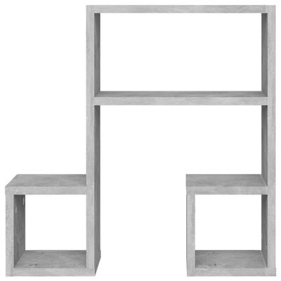 vidaXL Rafturi de perete, 2 buc., gri beton, 50x15x50 cm, PAL