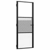 vidaXL Ușă de sticlă 83 x 3,5 x 201,5 cm Aluminiu Negru