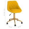 vidaXL Scaune de masă pivotante, 4 buc., galben, catifea