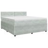 vidaXL Pat boxspring cu saltea Gri deschis 160 x 200 cm Catifea