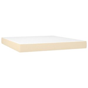 vidaXL Saltea cu arcuri buzunar, fermitate medie, crem, 180x200x20 cm, textil