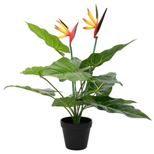 vidaXL Plantă Artificială Strelitzia Verde 65 x 13 x 55 cm
