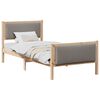 vidaXL Cadru de pat cu headboard Gri taupe 100 x 200 cm țesătură
