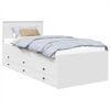 vidaXL Daybed cu sertar Manual Alb și negru 75 x 190 cm Lemn prelucrat