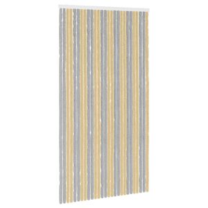 vidaXL Perdea pentru insecte din chenille Gri și Bej 118 x 220 cm