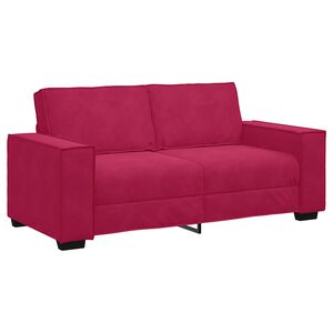 vidaXL Canapea cu 2 locuri, roșu vin, 180x78x84 cm, catifea