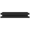 vidaXL Raft de duș negru mat 30x10x6 cm oțel inoxidabil 304 periat