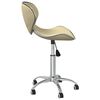 vidaXL Scaune de bucătărie pivotante, 6 buc., crem, piele ecologică