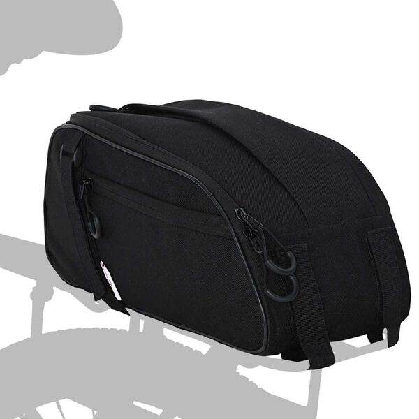 vidaXL Geantă de bicicletă Negru 38 x 16 x 16 cm Poliester