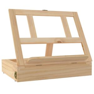 vidaXL Șevalet de masă cu sertar, 33,5x25,5x7 cm, lemn masiv de pin