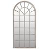 vidaXL Oglindă de grădină, nisipiu, 90x45 cm, fier, pentru uz exterior