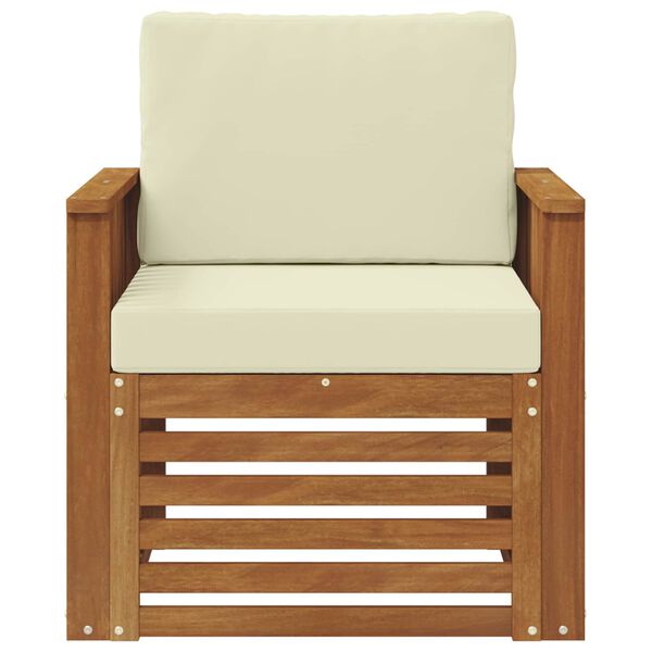 vidaXL Set de canapele de exterior cu pernă natural 71 x 63 x 73 cm