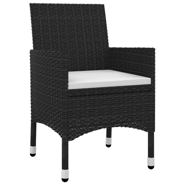 vidaXL Set mobilier de grădină cu perne 5 piese poliratan & sticlă