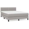 vidaXL Pat continental, gri deschis, 140x200 cm, material textil