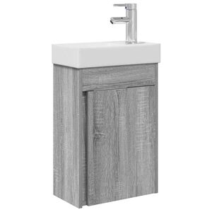vidaXL Unitate de baie cu robinet Sonoma gri 40,5 x 22,5 x 62 cm