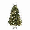 vidaXL Brad Crăciun artificial articulat cu 300 LED-uri/globuri 300 cm