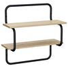 vidaXL Raft de perete cu 2 niveluri Stejar Sonoma 60 x 24,5 x 61 cm