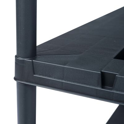 vidaXL Raft de depozitare, negru, 90 x 40 x 180 cm, plastic, 260 kg