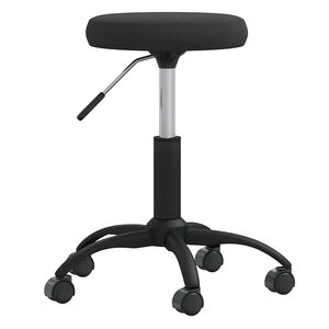 vidaXL Scaun de bucătărie, negru, catifea