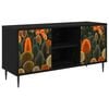 vidaXL Cabinet TV ZAANDAM 102 x 33 x 51 cm Stejar Negru Lemn prelucrat