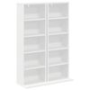 vidaXL Dulap pentru CD-uri 2 buc. Alb 33 x 23,5 x 97,5 cm