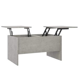 vidaXL Măsuță de cafea, gri beton, 80x50x42,5 cm, lemn prelucrat