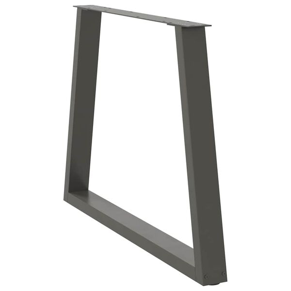 vidaXL Picioare de masă în formă de V, 2 buc., antracit, 100x(72-73,3) cm, oțel