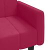 vidaXL Canapea extensibilă cu 2 locuri, roșu vin, catifea