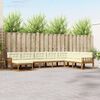 vidaXL Set de canapele de exterior cu pernă 8 pcs Natural și Crem