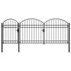 vidaXL Poartă pentru Gard cu V&acirc;rf Arcuit ASSEN 400 x 175 cm Oțel