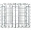 vidaXL Pat ridicat din gabion Argintiu 100 x 50 x 80 cm