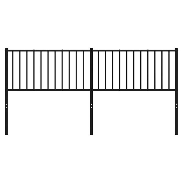 vidaXL Tăblie de pat de schimb metalică, negru, 180 cm