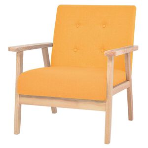 vidaXL Fotoliu, galben, material textil