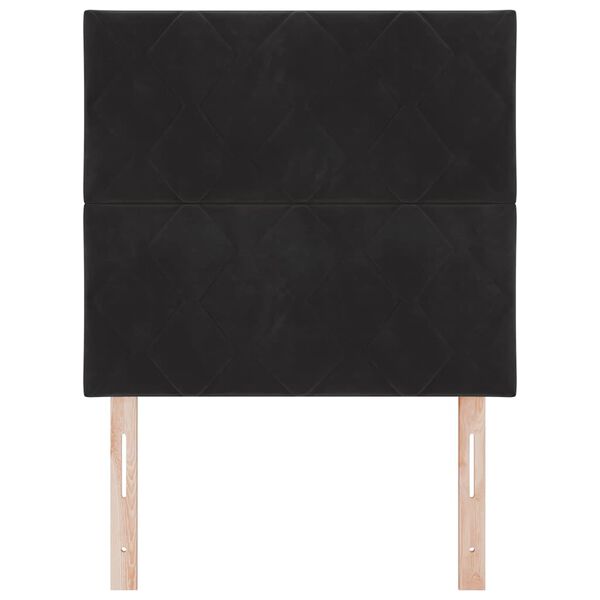 vidaXL Tăblie cap cu headboard Negru 90 cm Catifea